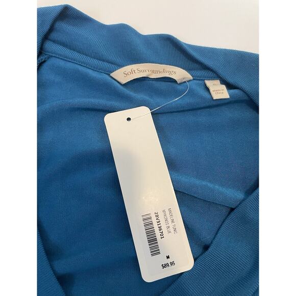 NWT $90 Soft Surroundings Size M Madeline Tunic Long Sleeve Layered Asymmetric - Picture 3 of 7